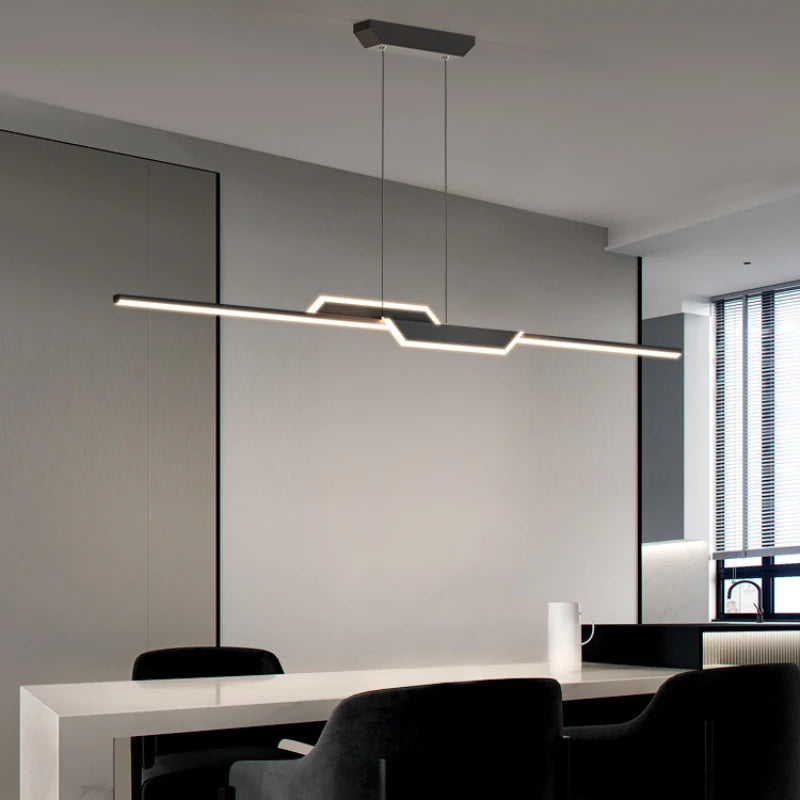 suspension led linéaire moderne pour décoration intérieure élégante - vue 4 sur 7