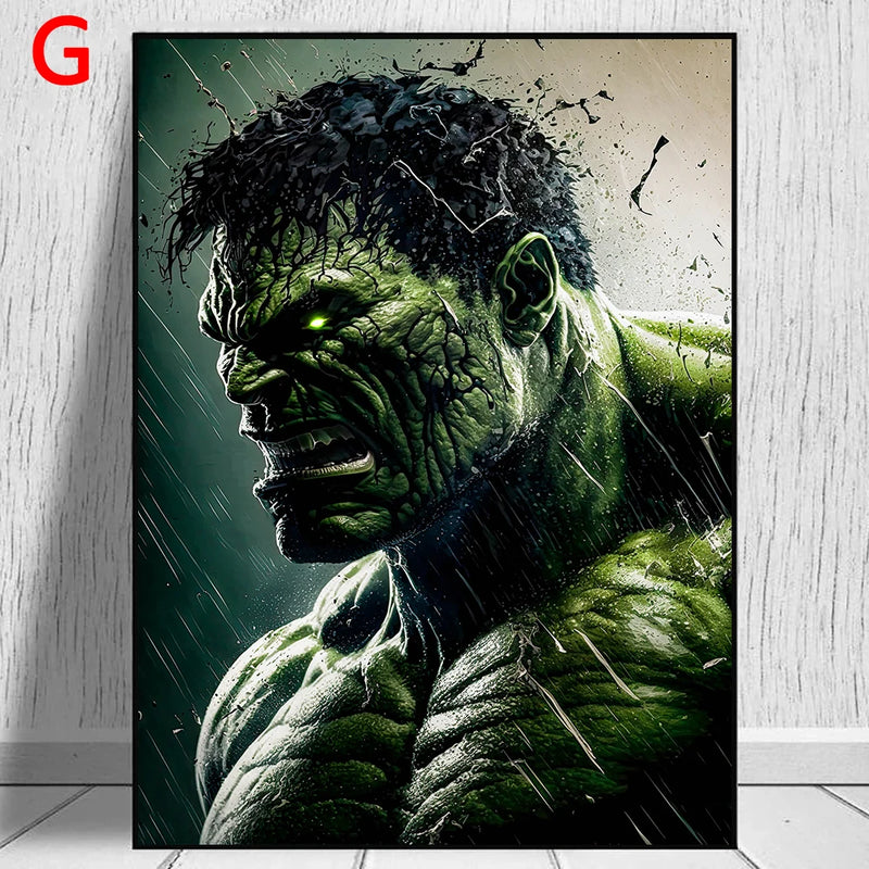 poster marvel avengers spiderman iron man hulk décoration murale