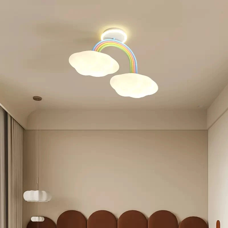 plafonnier LED nuage arc-en-ciel pour chambre enfant - vue 5 sur 7