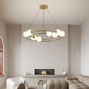 Lustre suspendu en anneau créatif au design nordique moderne