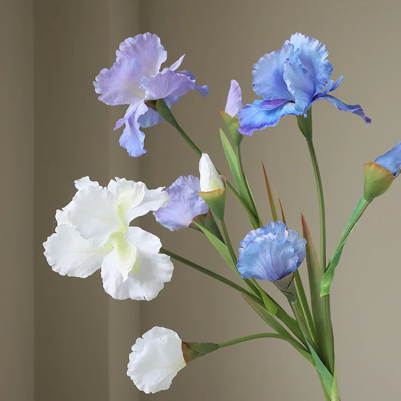 fleurs d'iris artificielles réalistes pour décoration et arrangements floraux