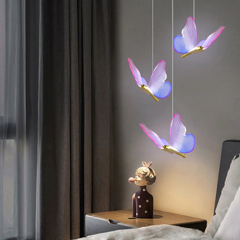 Suspension led moderne en acrylique avec 3 couleurs