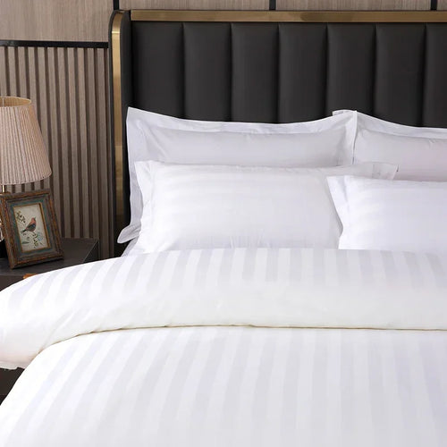 parure de lit luxe en coton égyptien drap taies oreiller satin