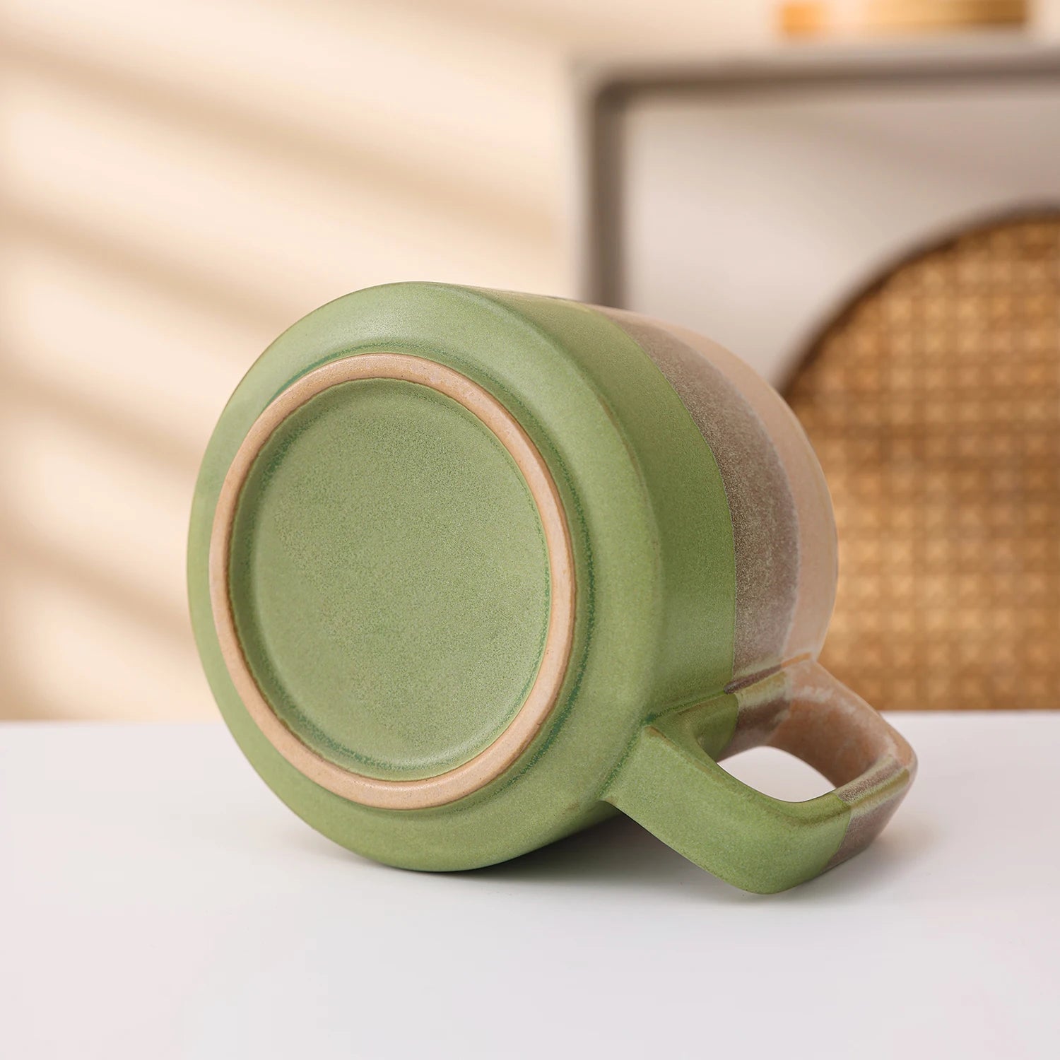 Mug ceramique porcelaine artisanal design elegant maison bureau - vue 4 sur 7