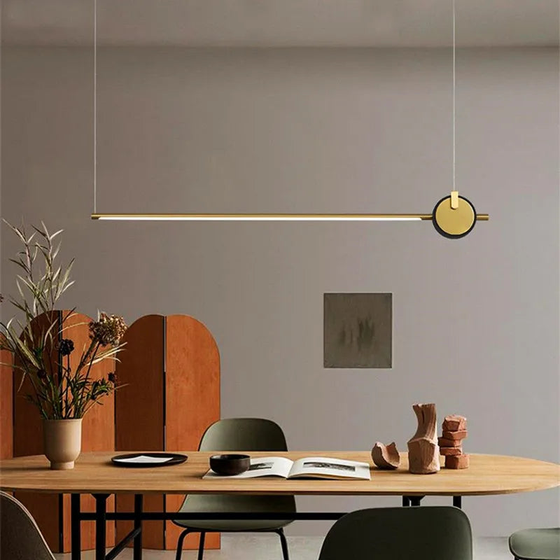 lustre moderne minimaliste en acrylique pour bureau et étude - vue 2 sur 8