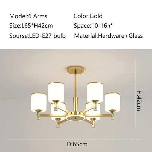 suspension moderne en verre doré et noir pour intérieur élégant