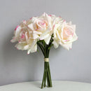 bouquet de roses artificielles à bords bouclés pour mariage et décoration