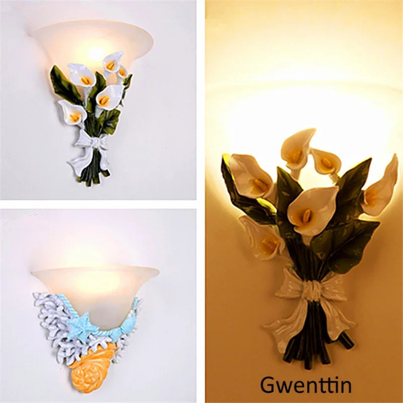 applique murale décorative à fleurs moderne pour intérieur - vue 9 sur 8