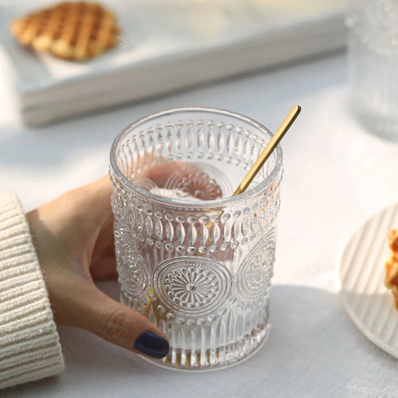 Verres relief tournesol style retro pour boissons froides - vue 4 sur 7