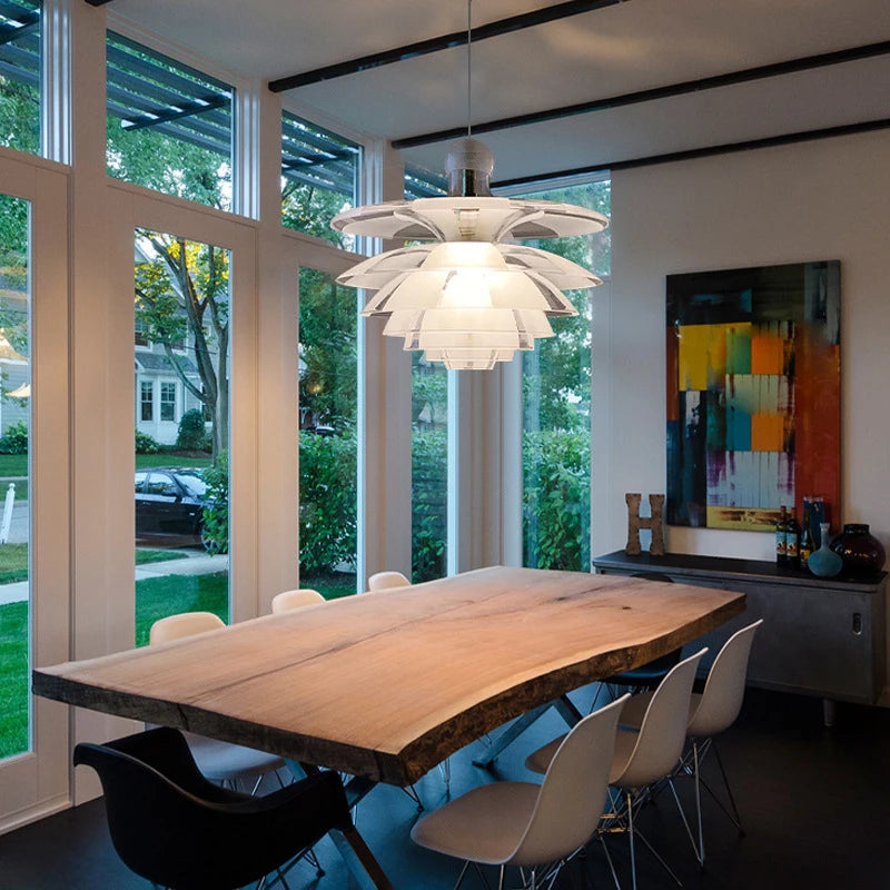 suspension led modernes en acrylique pour intérieur - vue 4 sur 8