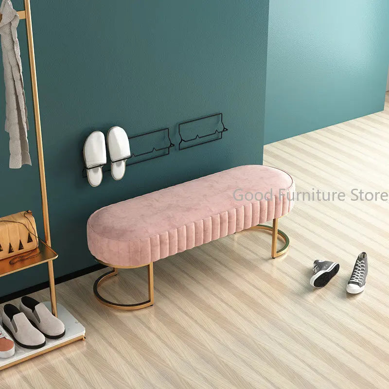 tabouret de chaussures luxe pouf ottoman pour hôtel café et magasin - vue 6 sur 12