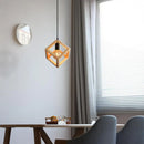 suspension vintage nordique en bois pour éclairage intérieur