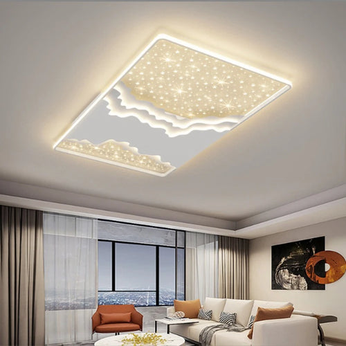 luxe salon plafonnier moderne Intelligent LED décoration intérieure lampes créatif ciel étoilé chambre salle à manger lustre