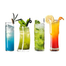Verres collins cristal sans plomb motif rayé élégant