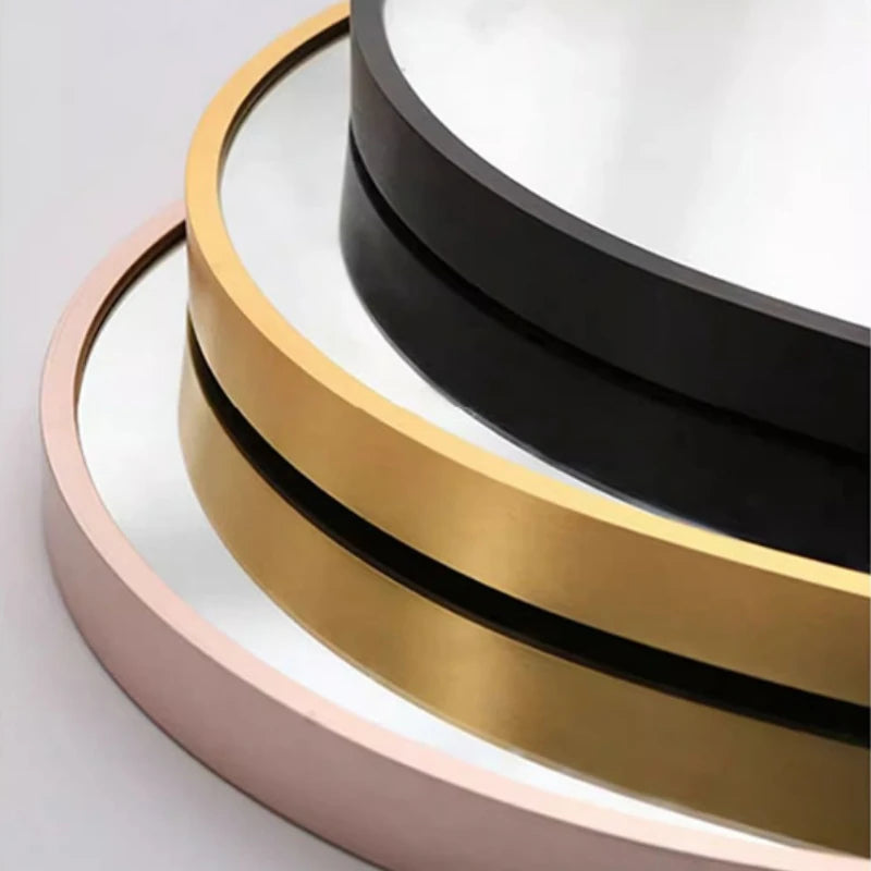 miroir décoratif nordique rond pour salle de bain - vue 5 sur 8