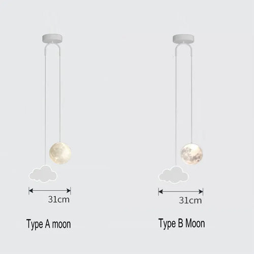 suspension créative pour enfants avec télécommande gradation étoile nuage lune