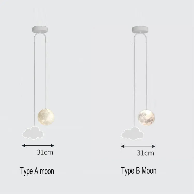 suspension créative pour enfants avec télécommande gradation étoile nuage lune - vue 7 sur 18