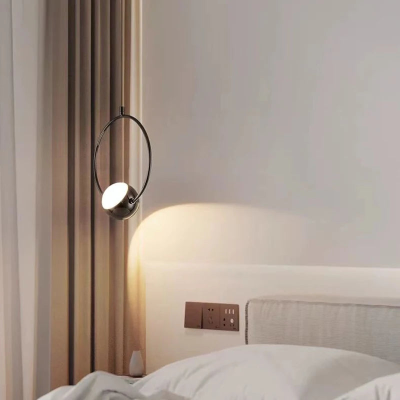 lustre led rotatif moderne pour éclairage intérieur décoratif - vue 4 sur 7