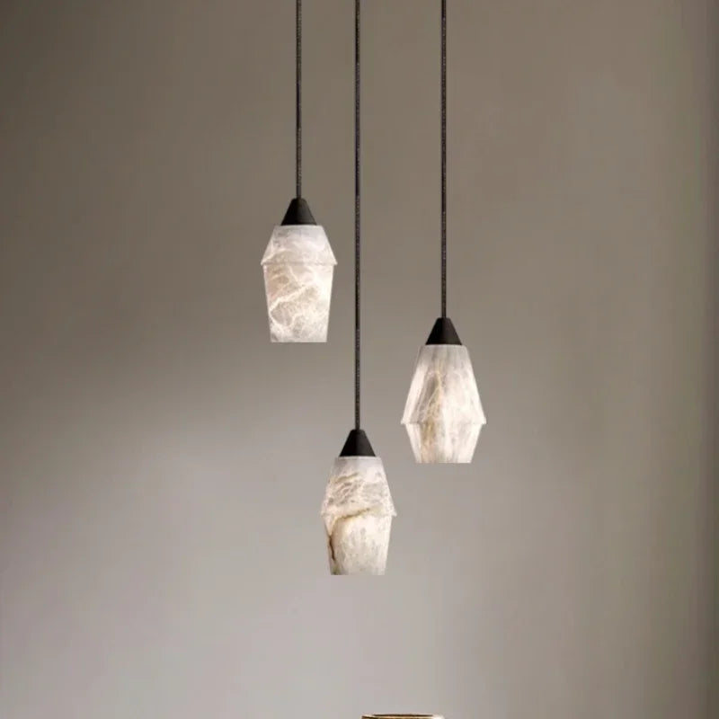 lustre moderne en marbre pour décoration intérieure élégante - vue 5 sur 9