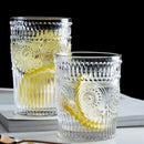 Verres relief tournesol style retro pour boissons froides