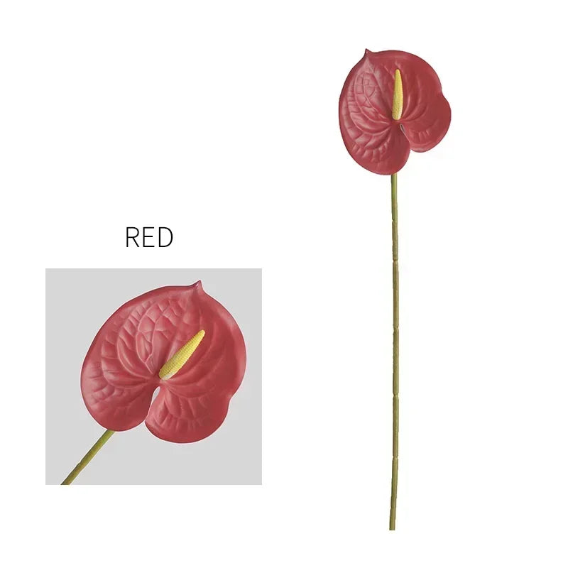 feuilles d'anthurium artificielles pour décoration florale et jardin