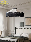 suspension décorative en tissu rétro design français avec pampilles