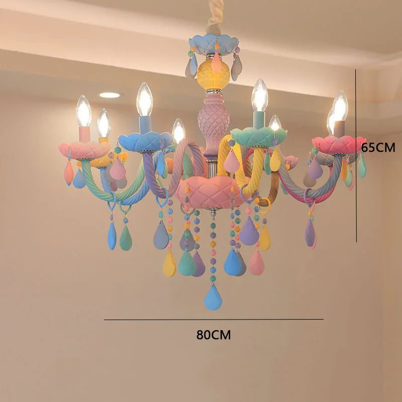 lustre arc-en-ciel en cristal design kawaii pour décoration chambre enfant - vue 16 sur 18