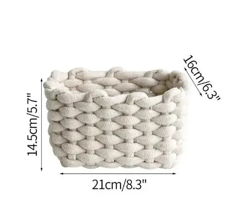 panier en corde de coton pour rangement divers et décoration nordique - vue 12 sur 13