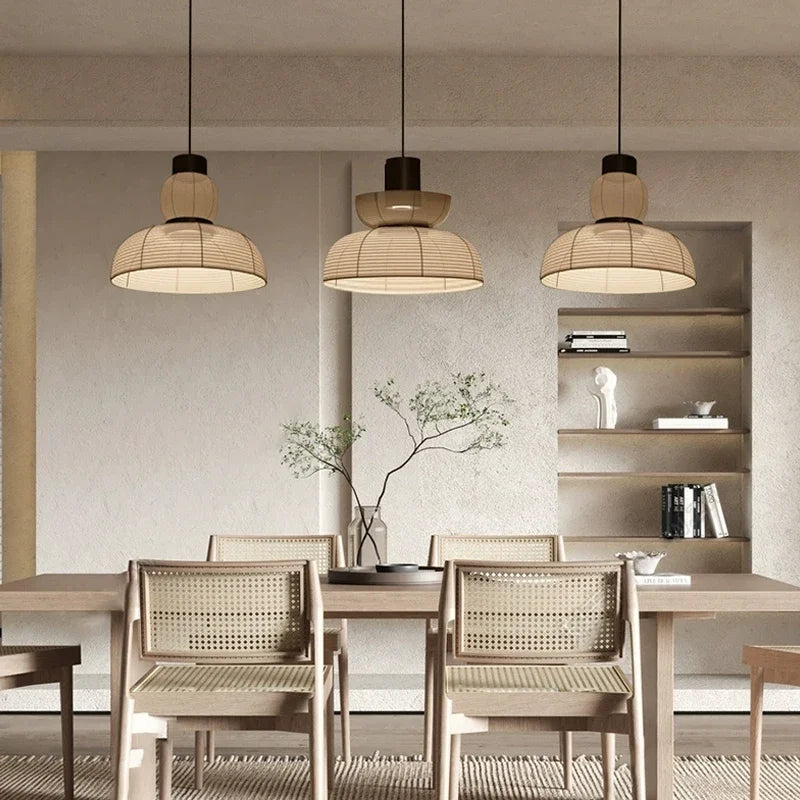 lustre wabi sabi minimaliste led pour restaurant bar
