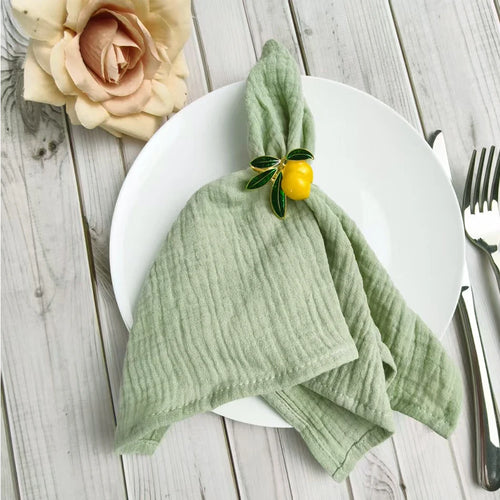 Serviette de table coton lot 10 style coréen