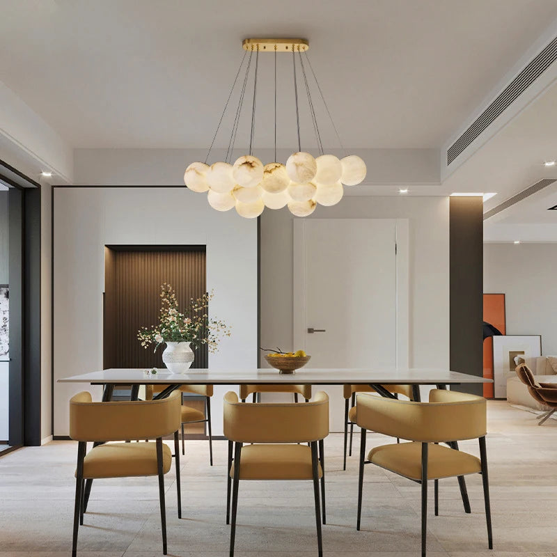 plafonnier en marbre chinois collection pingpong design classique - vue 7 sur 14