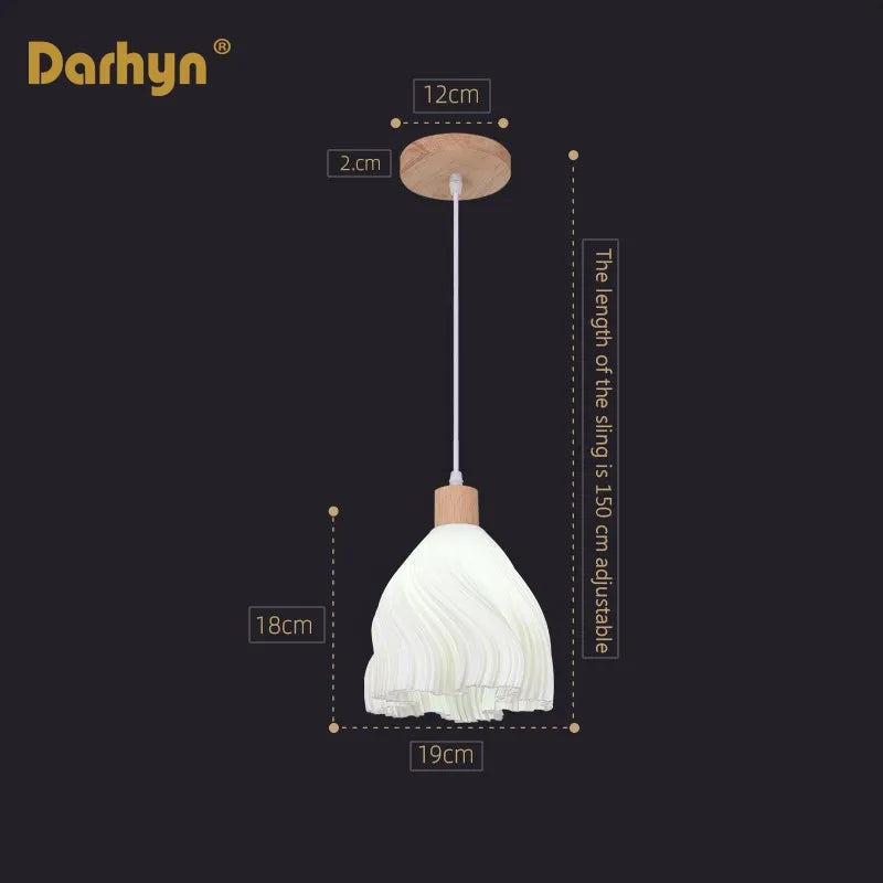 Suspension LED en verre au design nordique créatif - vue 7 sur 24