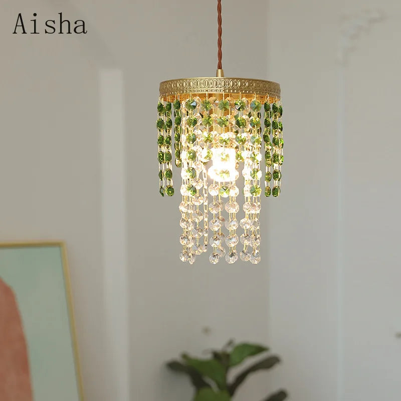 suspension en cristal style vintage pour décoration intérieure