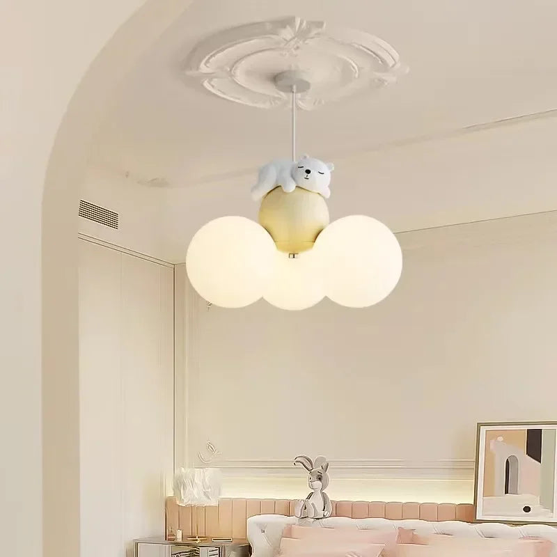 lustre créatif dessin animé ours ballon pour enfants