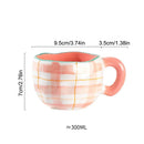 Mug céramique style coréen forme pincée artisanale