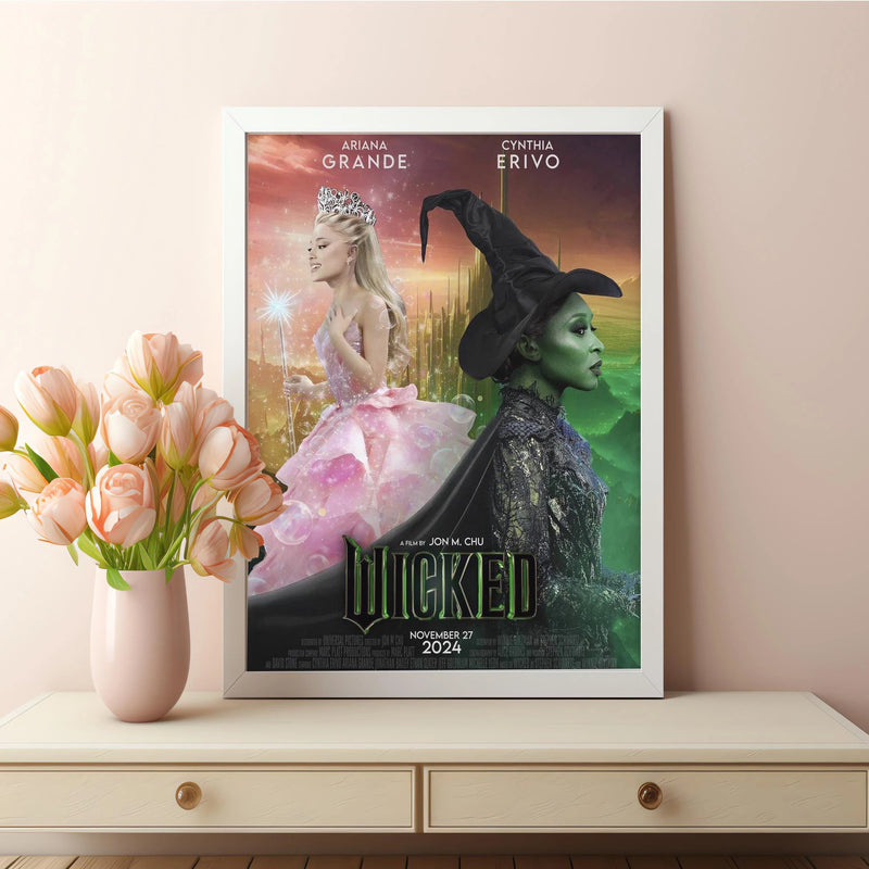 impression sur toile wicked affiche fan de glinda et elphaba décorative