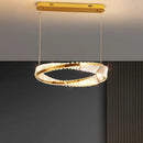 Plafonnier design doré moderne avec cristal