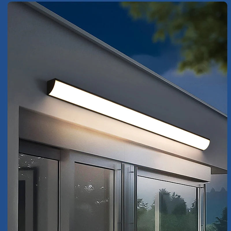 applique murale extérieure à led étanche effet lave-mur moderne - vue 5 sur 10
