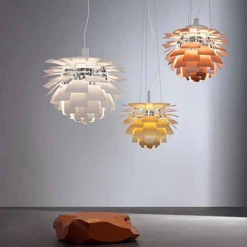 lustre suspension art led pinecone designer danois louis