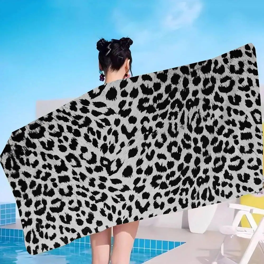 serviette de bain microfibre motifs animal cartoon enfants - vue 6 sur 7