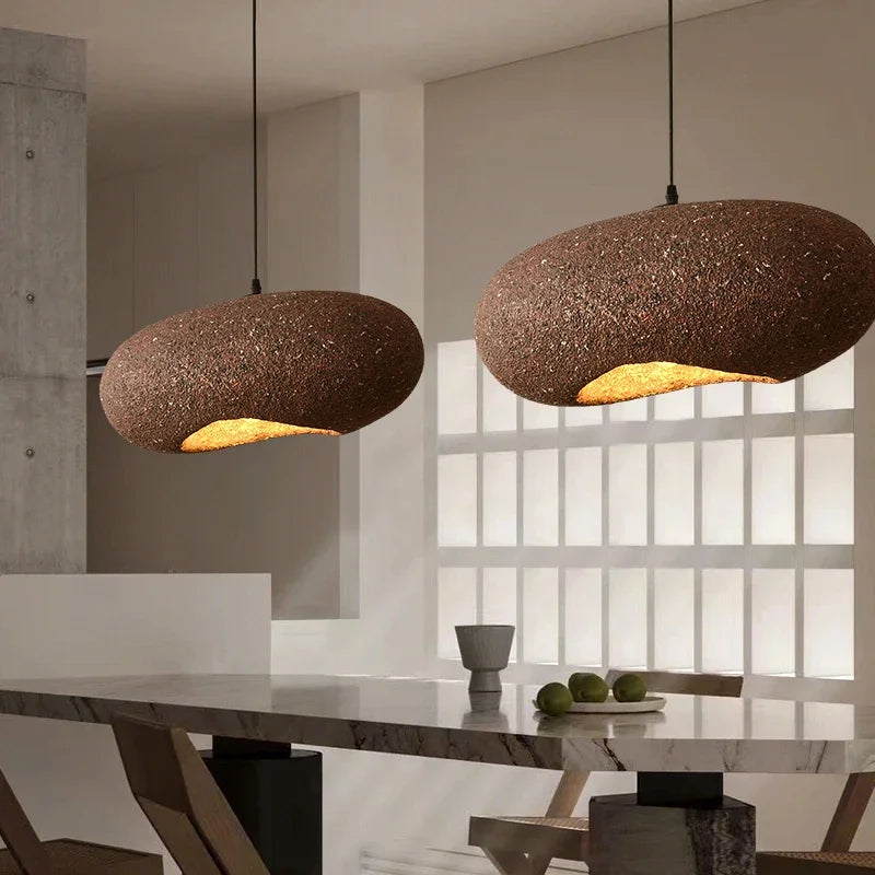 Nordic Minimalism Wabi-Sabi LED Chandelier Living Room Bedroom Modern Bar Decoration Lamp Dining Island Cafe Loft Pendant Lights - vue 4 sur 11