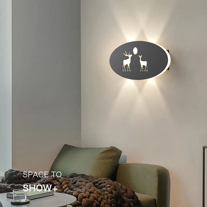 applique murale led double tête style nordique pour hôtel