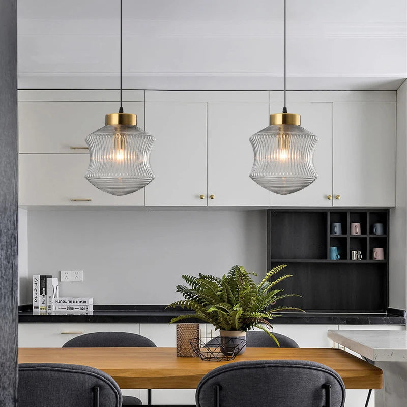 suspension en verre teinté pour décoration intérieure moderne - vue 4 sur 8