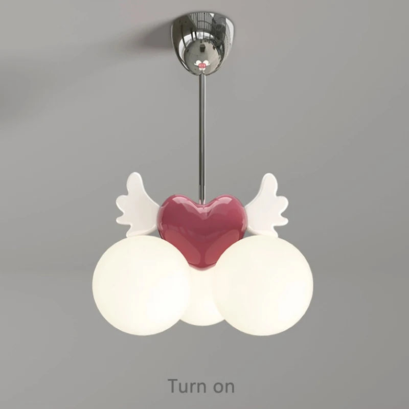 lustre lumière résine angle plafond enfant fille - vue 5 sur 6