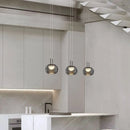 Lampe led suspendue gris fumé moderne intérieur 1/3 têtes