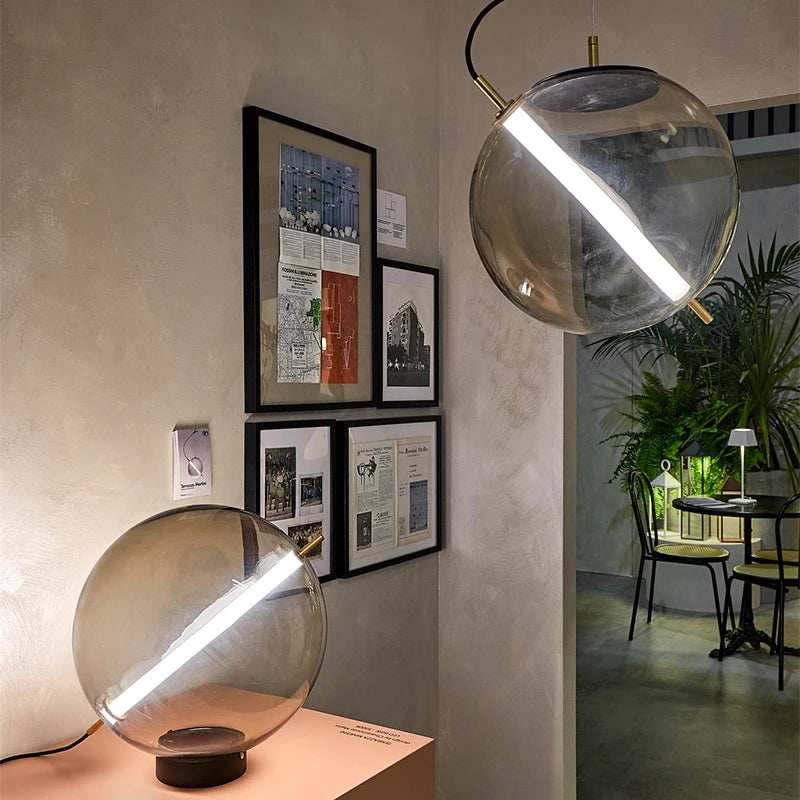 suspension créative en verre pour un éclairage moderne et élégant - vue 6 sur 9