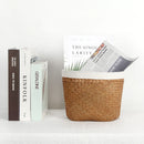 panier suspendu en jonc de mer pour rangement et plantation