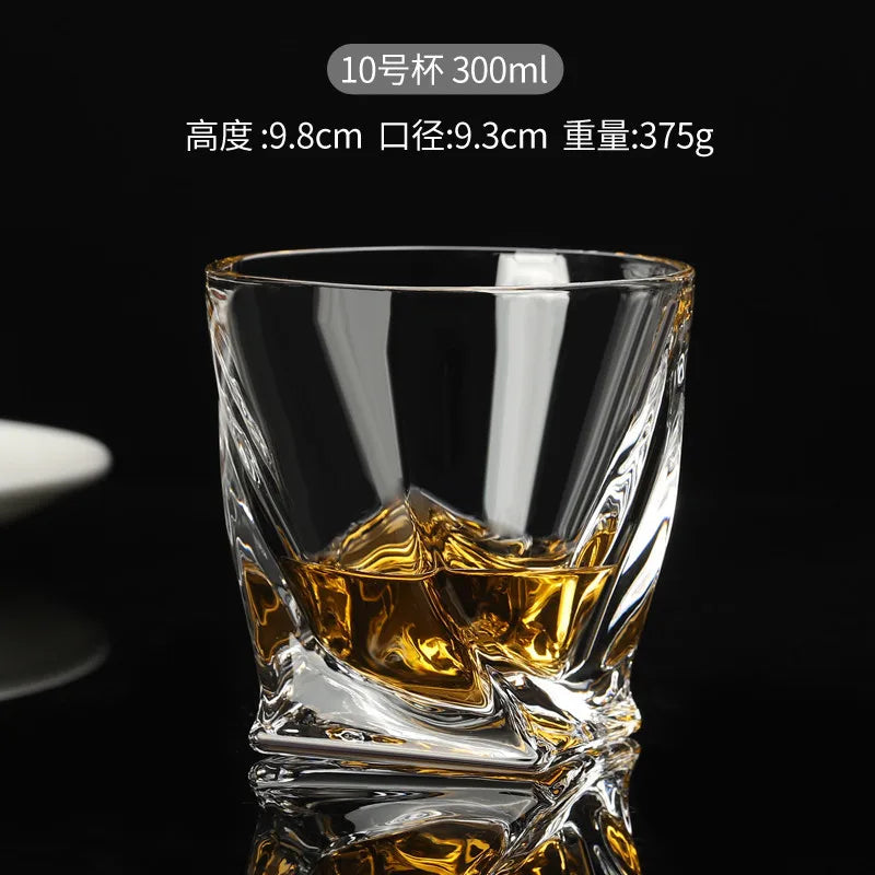 Verres cristal motif taillé pour whisky bière vin