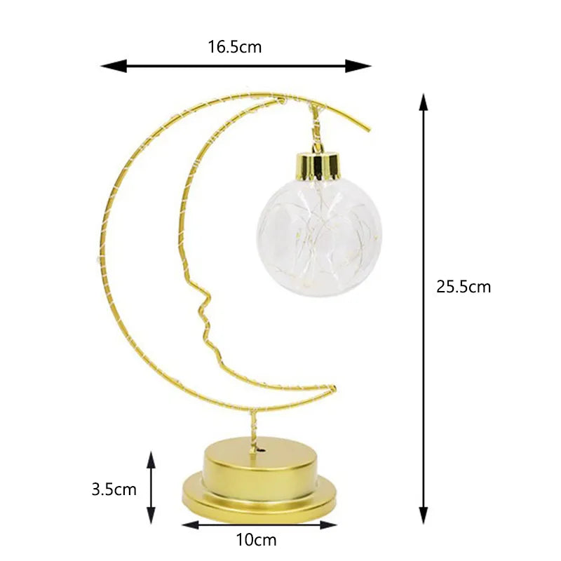Lampe LED fer lune étoiles enfants