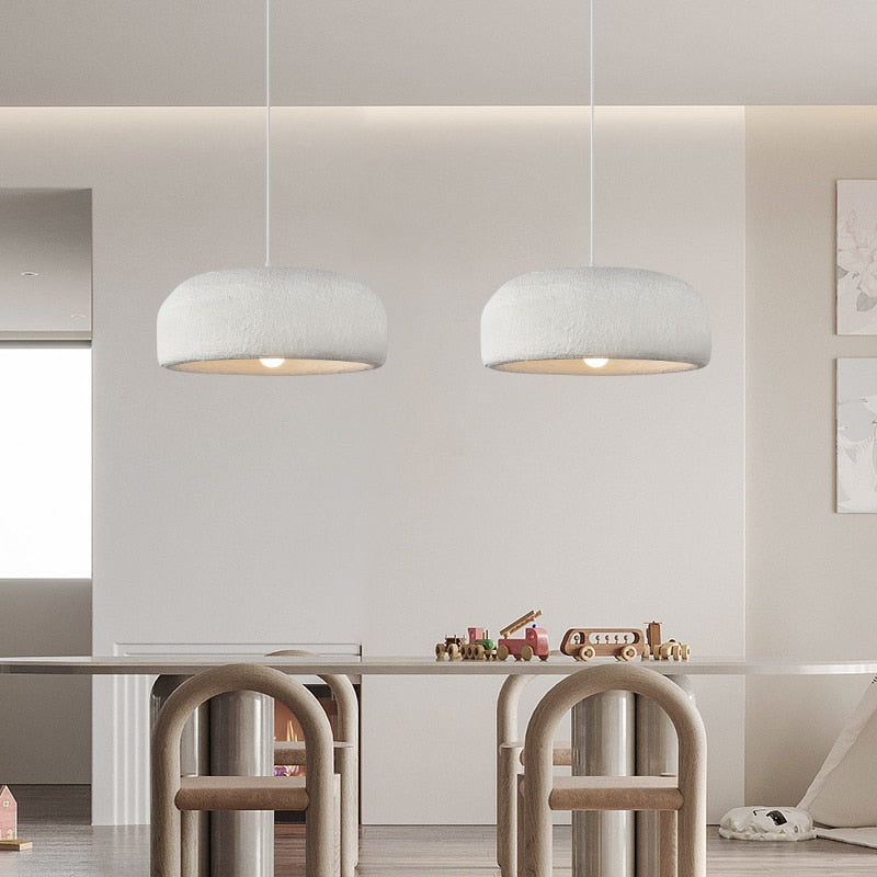 Suspension design avec abat-jour arrondi blanc Mango - vue 3 sur 6